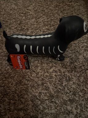 Black Skeleton Squeeezy Dachshund - Kids Toy